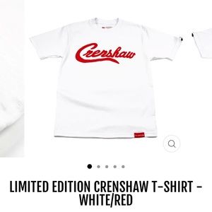 Crenshaw T-Shirt White/Red size Large. Brand New With Tags. Never Worn